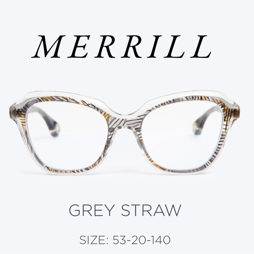 Blake Kuwahara Merrill Eyeglass Frames in Grey Straw